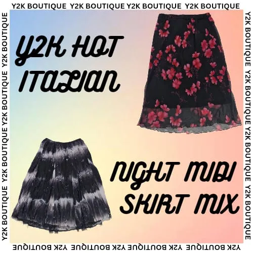 Y2K HOT ITALIAN MIDI SKIRTS