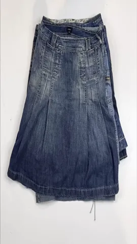 Y2K Plated Midi Denim skirts (RE-112)