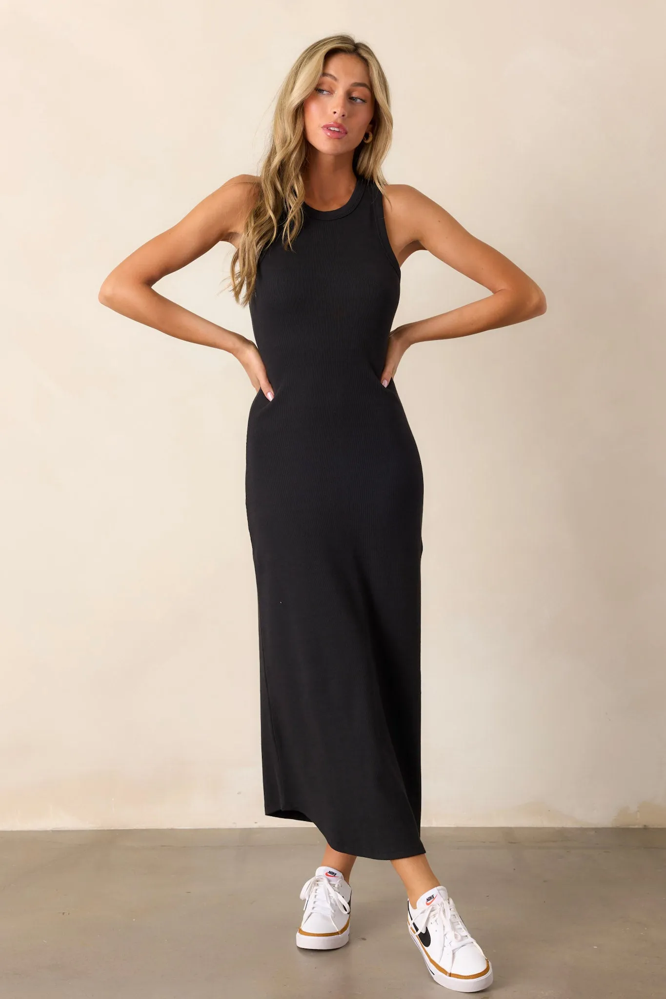 Z Supply Goodwin Black Midi Dress