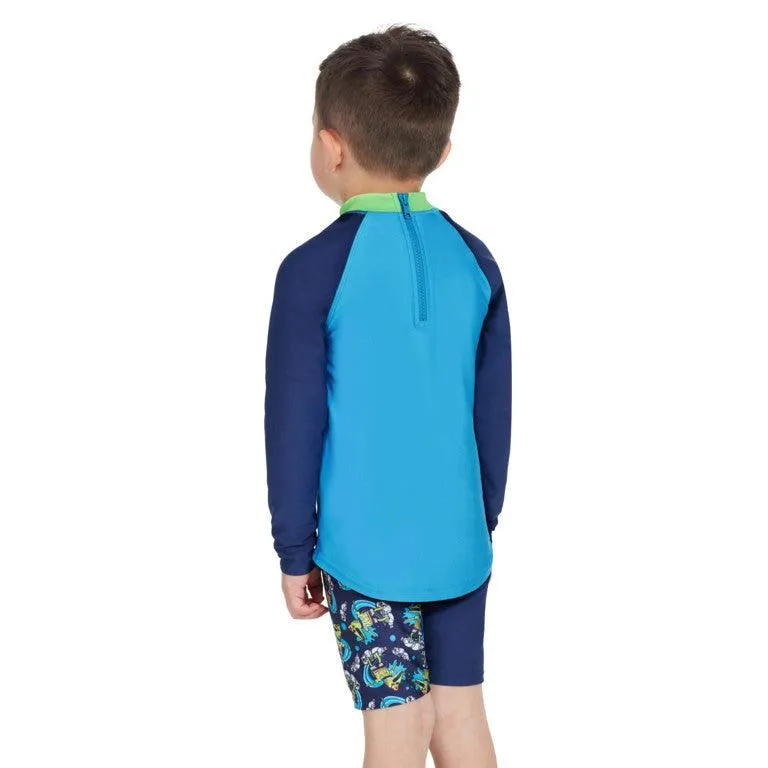 Zoggs Boys Crocodile Surfer Long Sleeve Sun Top